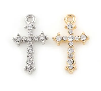 

Free Shipping! 100pcs Cross Hang Pendant Charms Fit Bag necklaces Accessory