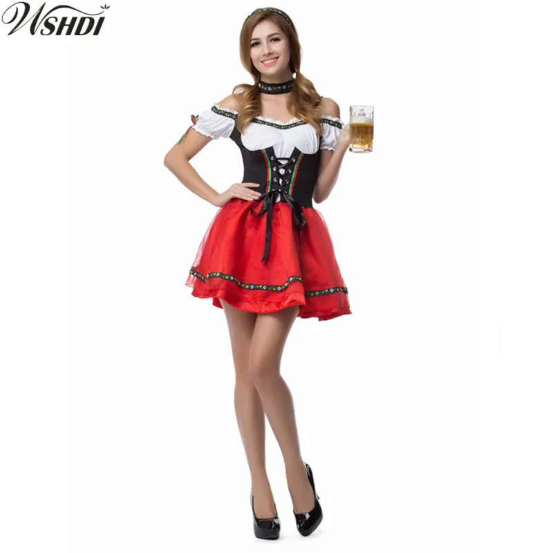 S XXL 2018 Oktoberfest Maid Fancy Dress Cosplay German Beer Girl s-xxl-2018-oktoberfest-maid-fancy-dress-cosplay-german-beer-girl