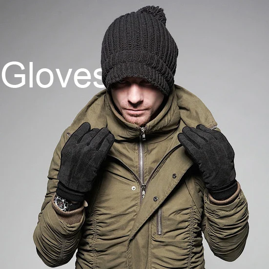 Горячая Распродажа модные Guantes мужские теплые зимние перчатки однотонные черные Рябиновые свиные кожаные средние мягкие тактические перчатки Военные рукавицы