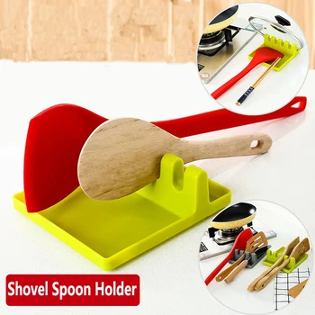 

Kitchen Cooking Tool Heat Resistant Silicone Rack Kitchen Pot Shovel Spoon Storage Rack Organizer Rack Silicone Tool Accessories