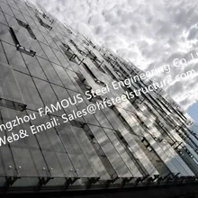 Двухслойные термоизолирующие стеклянные фасадные занавески стеновые палочки, построенные системой китайского производителя