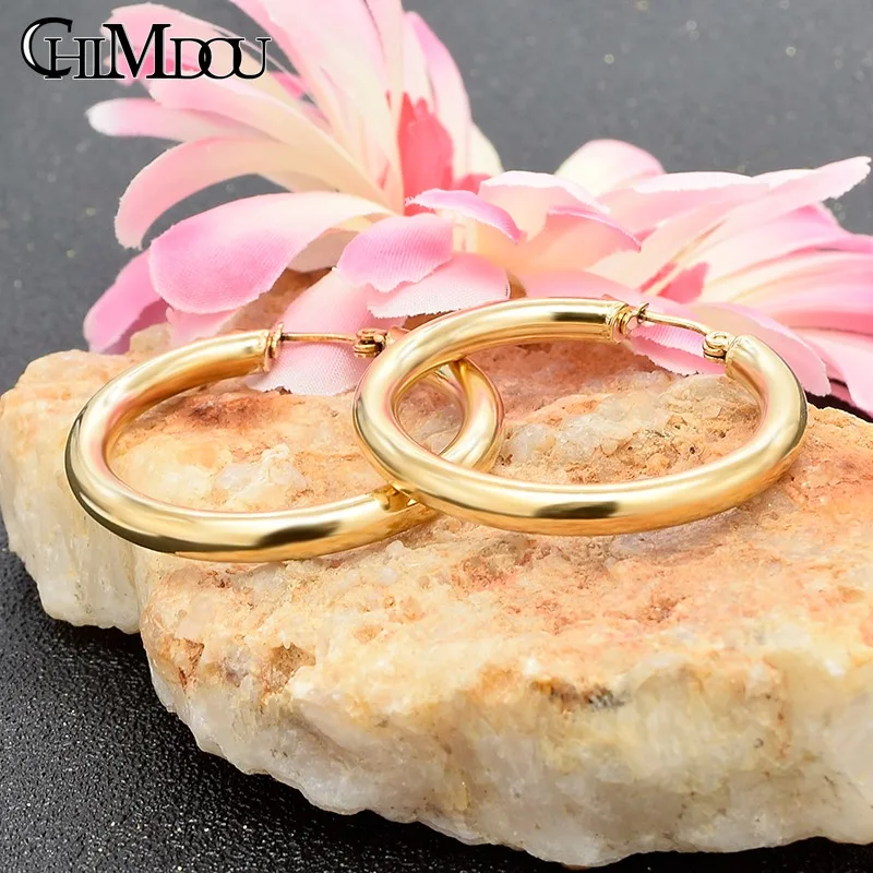 Женские очаровательные серьги гвоздики CHIMDOU золотого цвета модные летние