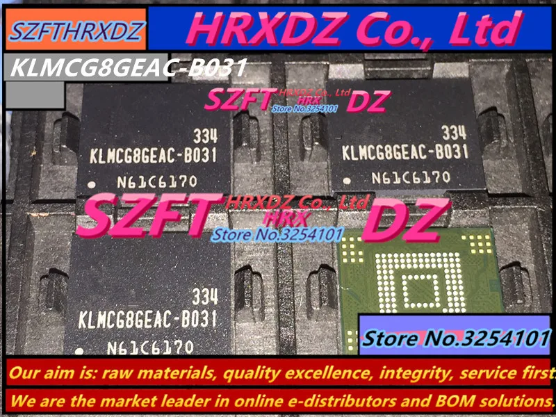 

SZFTHRXDZ 100% Brand new imported original KLMCG8GEAC-B031 BGA 153 EMMC 64GB