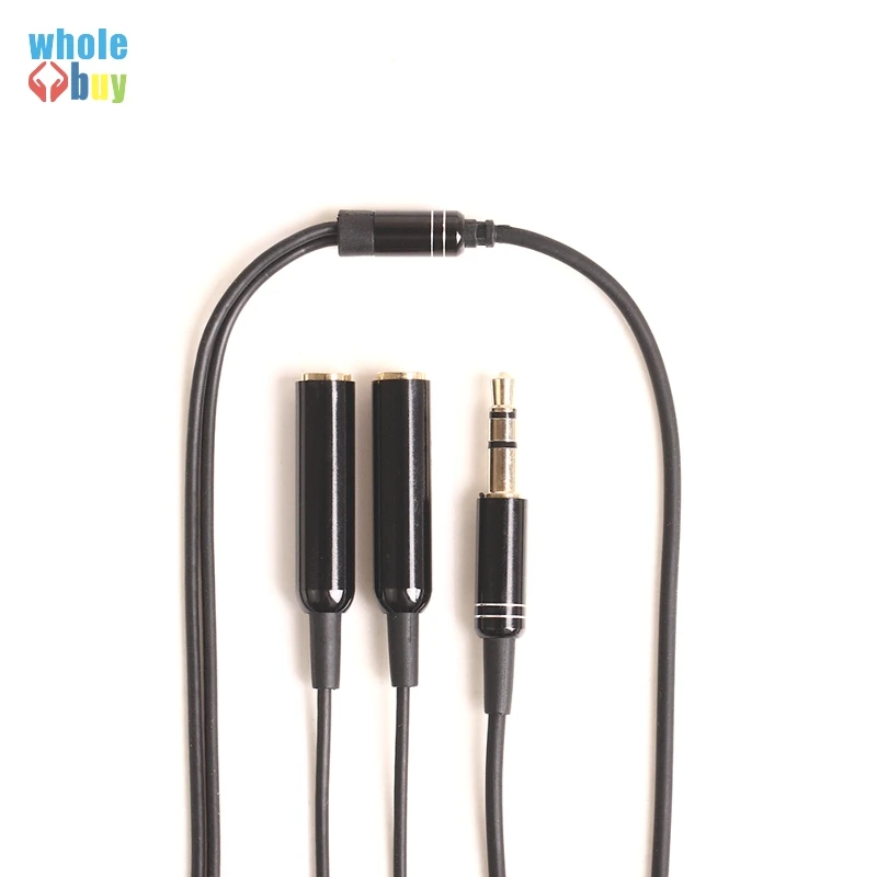 100pcs lot 3 5 Mm Jack Aux Audio Cable 1 Male To 2 Female Headphone Splitter Y Metal Extension Cable for Car Phone Tablet MP4