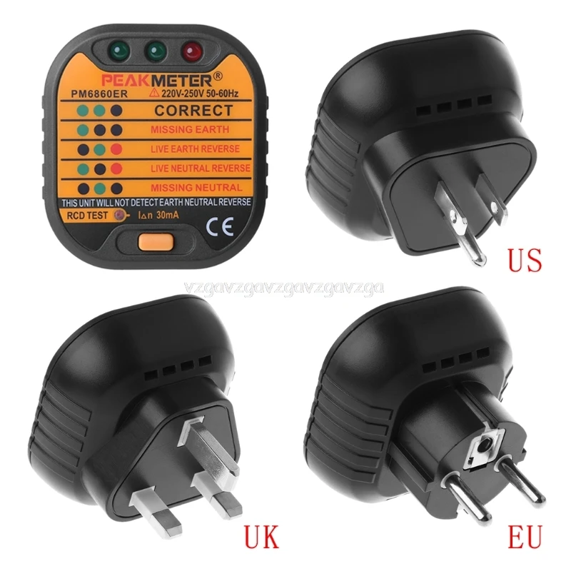 

Power Socket Outlet Tester Automatic Polarity Checker Plug US/UK/UE 110/230V New N16 dropship