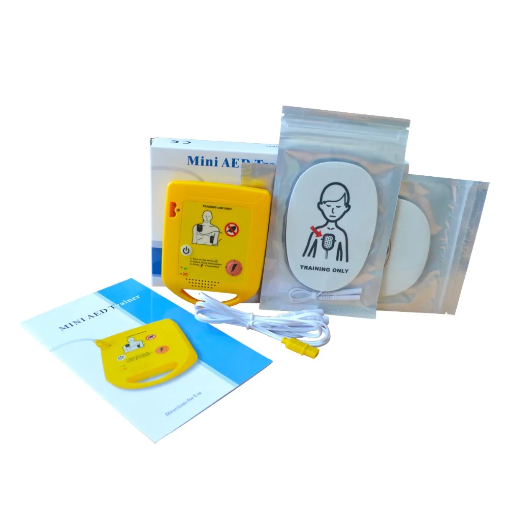 Mini AED Trainer XFT First Aid Training Kit Practice Study Emergency Survival Training Machine In English + 1 CPR Face Shield