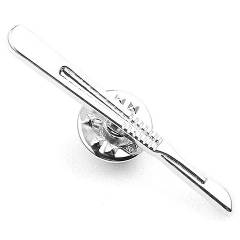 Крошечная серебряная брошь скальпель хирургический нож нагрудные булавки медицинские анатомические инструменты Ювелирные изделия Подарки для врача