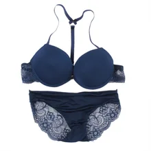 Сексуальный женский кружевной бюстгальтер с чашечками 3/4, застежка спереди, комплект нижнего белья пуш-ап 32, 34, 36, 38, чашка B