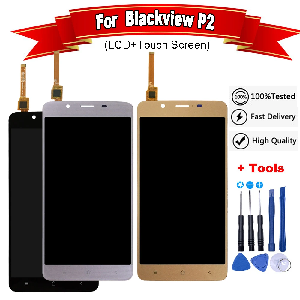 

5.5"inch For Blackview P2 LCD Dispaly and Touch Screen Digitizer Assembly for p2 lite lcd Replacement Accessories+Tools