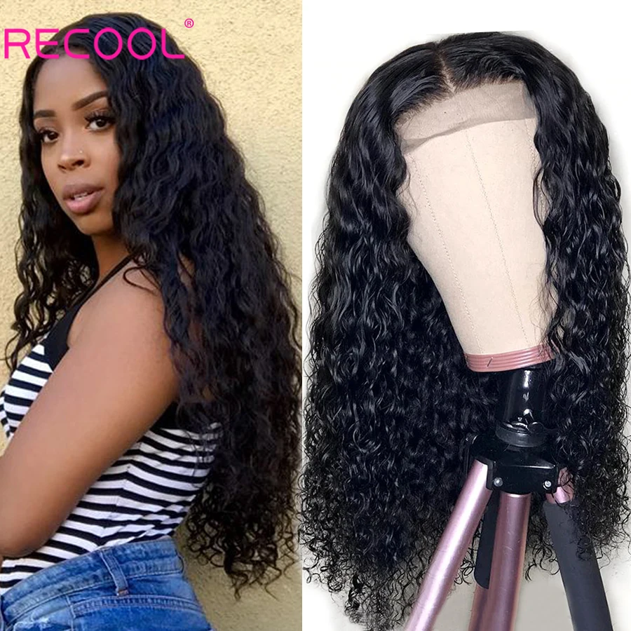 

Water Wave Wig 13x6 Lace Front Human Hair Wigs 360 Lace Frontal Wig Pre Plucked 250 Density Brazilian Human Hair Wig Recool