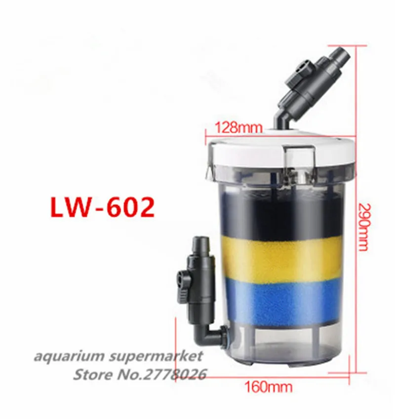 SUNSUN прозрачный LW-602/LW-603 предфильтр для аквариума с фильтром хлопок мини аквариум фильтр бочонок без насоса
