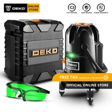 Новое поступление DEKO DKLL501 самонивелирующийся 5 линий 6 точек горизонтальный и вертикальный зеленый лазерный уровень 360 градусов Y Box