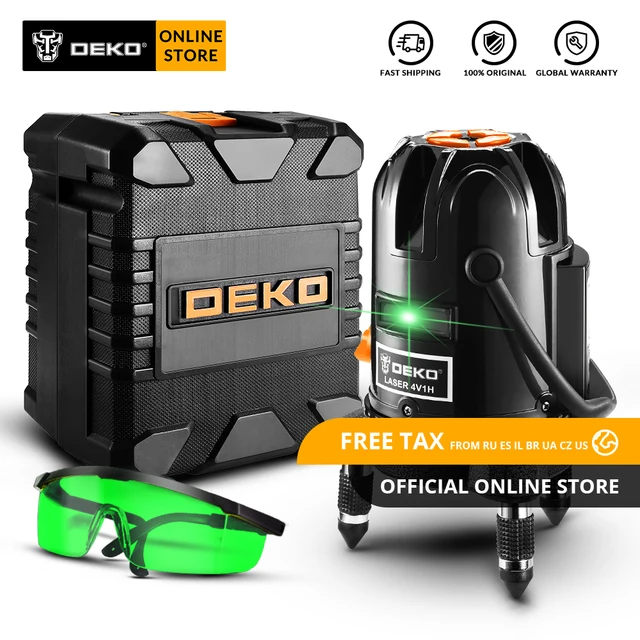 Cheap Original 2019 New Arrival DEKO DKLL501 Self-leveling 5 Line 6 Points Horizontal&Vertical Green Laser Level 360 Degree Y Box Cheap Original 2019 New Arrival DEKO DKLL501 Self-leveling 5 Line 6 Points Horizontal&Vertical Green Laser Level 360 Degree Y Box