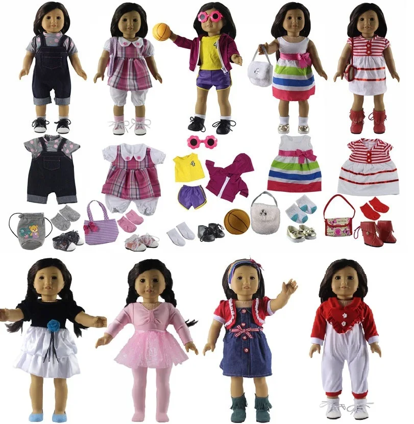 

15 Style New Doll Clothes for 18 inch Girl Doll Dress 1 PC dress not with shoe