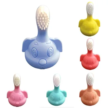 

Baby Cartoon Toothbrush Teether Safety Food Grade Silicone Chewing Teethers Bite Children's Molar Toy BPA Free for Newborn