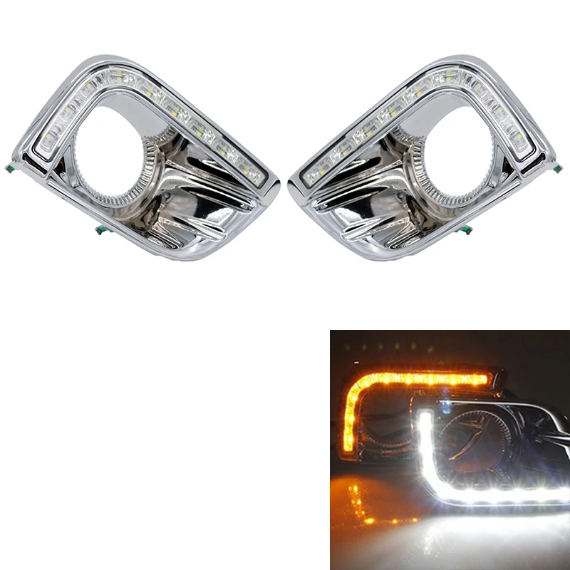 

For Toyota Prado 150 Fj150 Lc150 2010-2013 Land Cruiser Led Daytime Running Lights Drl Fog Lamp Cover Driving Lights