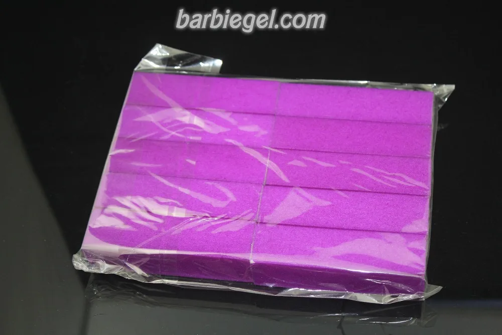 10 X Флуоресцентные фиолетовые цветные пилочки для ногтей, шлифовальный блок, акриловые кончики для ногтей, шлифовальные пилки/буфер для ухода за ногтями