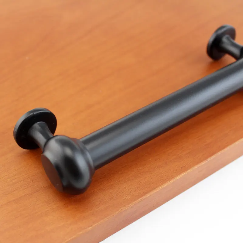 Черная ручка для кухонного шкафа выдвижные ручки комод/ретро деревенская мебельная фурнитура для шкафа экстра большие ручки