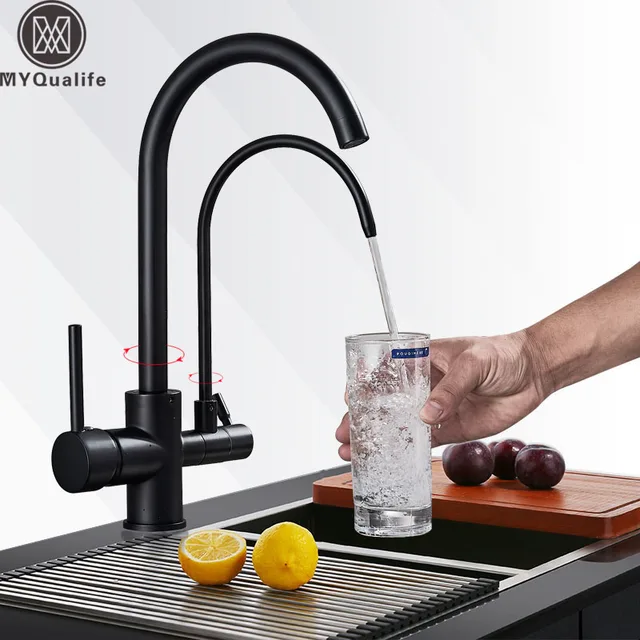 Cheap Purification Kitchen Faucets Bathroom Kitchen Mixer Tap 360 Rotation with Water Filter Features Mixer Tap Crane For Kitchen