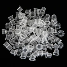 100pcs/pack 9mm Clear Steady Tattoo Ink Cups Small Size Tattoo paint Cup Cap for Needle Tip Grip Supply accesories