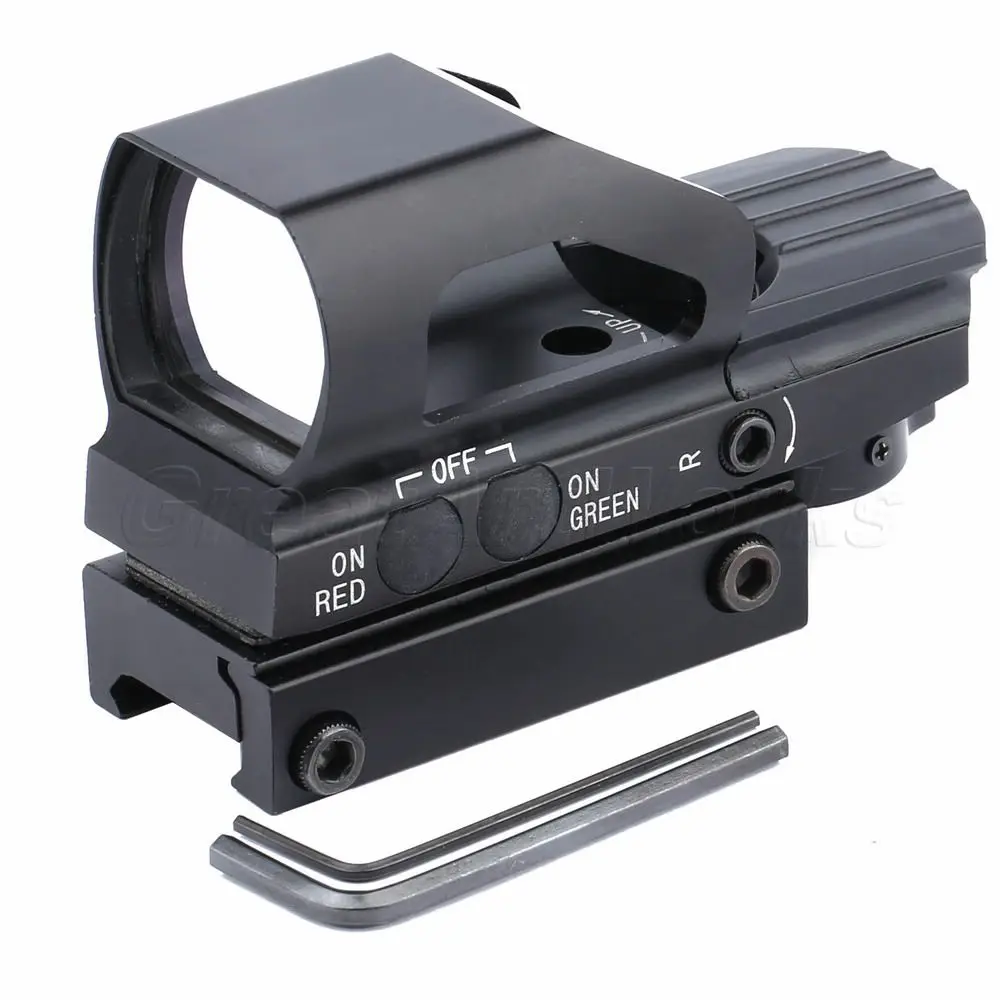 High Quality Hunting Metal Holographic Reflex 4 Reticle Red Green Dot Laser Sight Scope For 21mm