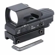High Quality Hunting Metal Holographic Reflex 4 Reticle Red Green Dot Laser Sight Scope For 21mm
