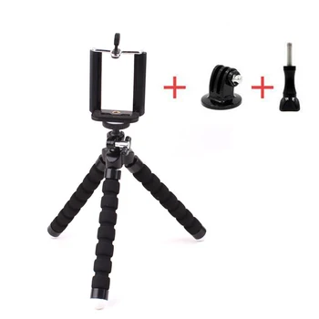 

New mini Flexible Octopus tripod With Screw 360 Degree Roating head Universal For iphone 7 6 6s 5 Hero 5 4 3+2 sports dv camera