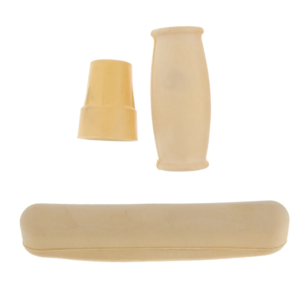 3pcs/set Crutch Accessory Kit Crutch Pad+Handle Grip Covers+Crutch Tips Cover for 22mm Cane Tip