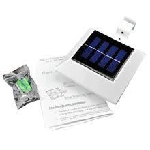 4 светодиодный IP45 солнечная движения Сенсор сада Путь забор лампы Открытый polysiliconsquare светодиодный свет на стену супер яркий свет