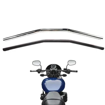 

Stock Moto Handlebar 22mm 7/8" Chrome Steel Zero Drag Bar Style Bobber Cruiser Cafe Racer Bike for Honda Suzuki Yamaha Kawasaki