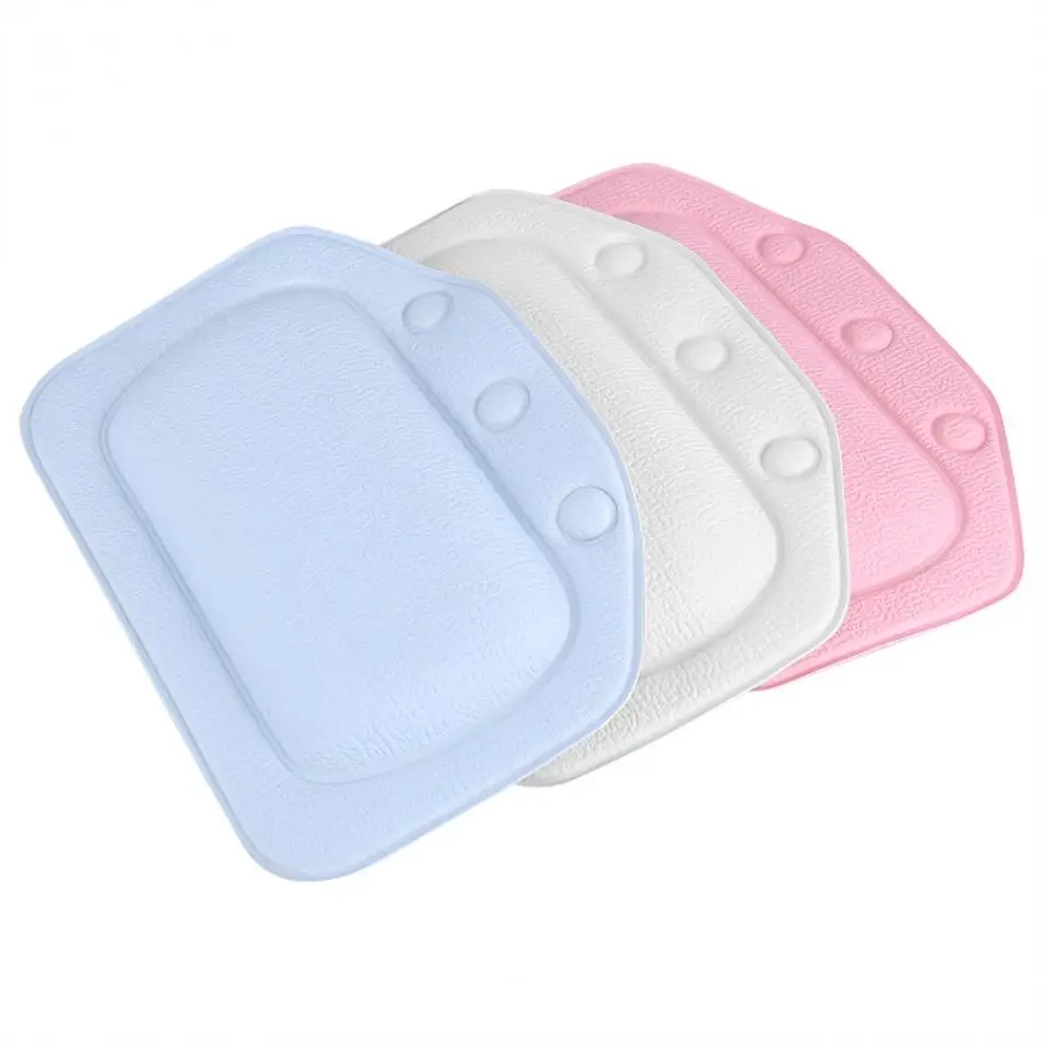 Soft Foam Padded Spa Bath Pillow Tub Headrest Head Neck Back Suction