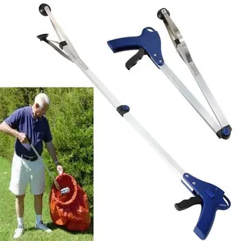 

LNHF Foldable Pick Up Reaching Long Arm Gripper Helping Hand Tool - Blue