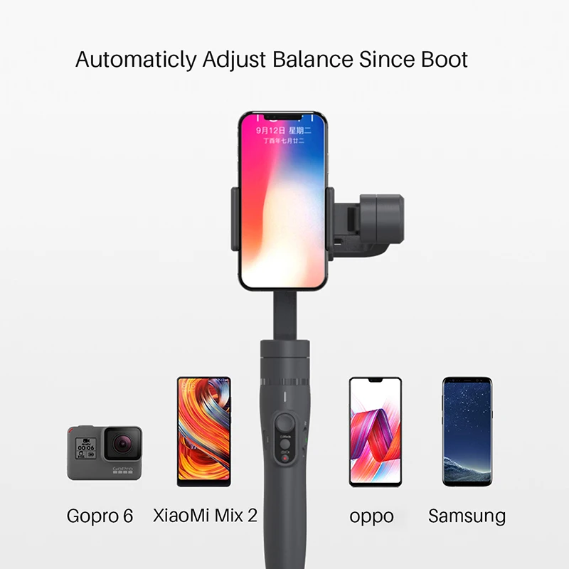 Feiyu Vimble 2 выдвижной ручной телефон Gopro Gimbal видео стабилизатор для iPhone X 8 7 Hero 6 Xiaomi Yi