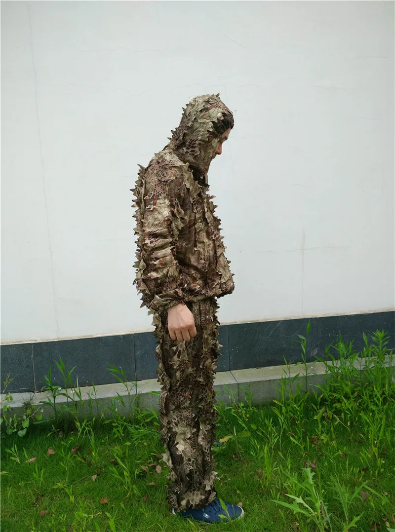 

New product forest camouflage python boa snake pattern fast dry hunting clothes 3D ghillie suit Suitable for Summer Autumn F321