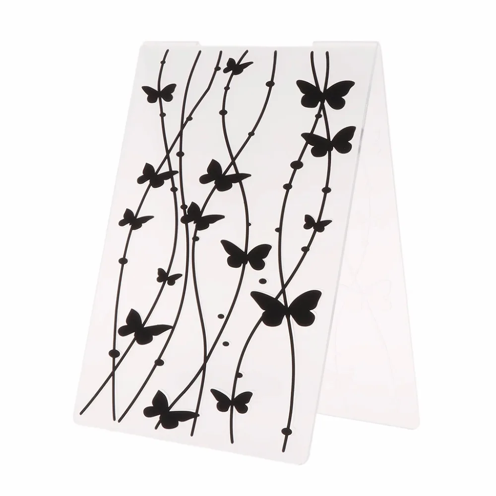

Plastic Embossing Folder Template for DIY Scrapbook Photo Album Card Paper Craft Butterfly Patterns-S001