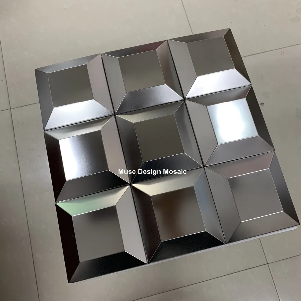 3D金属马赛克宝塔形 银 (4)_副本