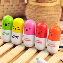 6 шт./лот, сделай сам, симпатичное лицо, улыбка, эмоция, форма таблетки, креативная шариковая ручка, продвижение, подарок, офисные и школьные принадлежности, канцелярские товары