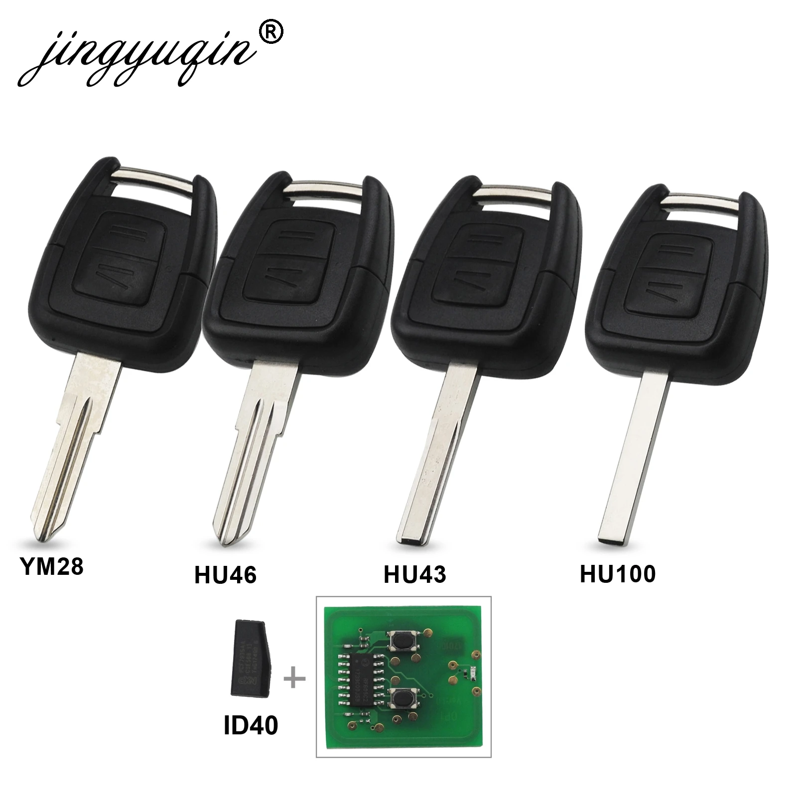 OPEL Funk-Fernbedienung HU46 433 MHz Mit ID40 Transponder - Ersatzschlüssel Für Zentralverriegelung