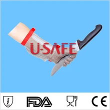 22 см весна/рукав цепи почтовая перчатка из нержавеющей стали сетка перчатка резки доказательство для poutry