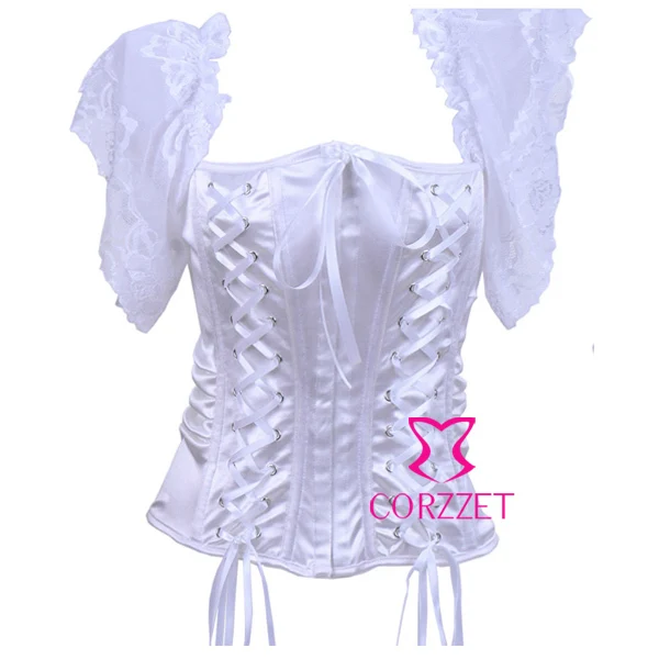 Женский кружевной корсет на бретельках с коротким рукавом|lingerie cup|corset shirtlingerie