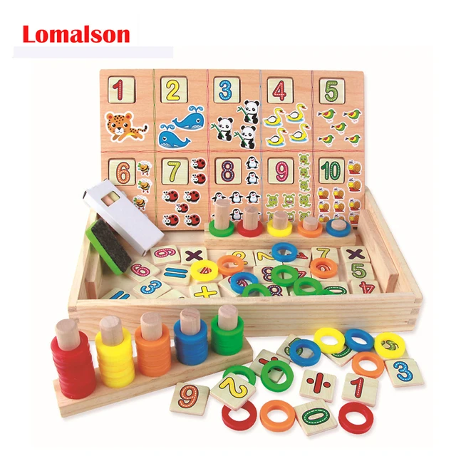 Wooden Sorting Box Maths Number Counting & Caculating Learning