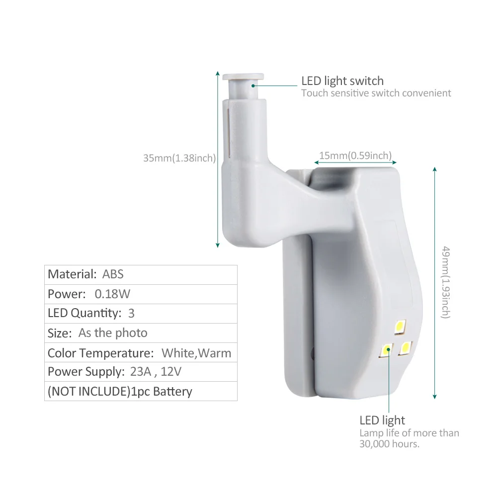 5 шт. светодиодный встроенные в петли светильники под шкаф светильник s внутренняя дверная петля светодиодный светильник с датчиком Шкаф ночной Светильник s теплый белый