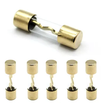 10*38 oro vidrio plateado AGU fusible fusibles paquete amplificador de Audio del automóvil amplificador 10A 15A 20A 25A 30A 40A 50A 60A 70A 80A 100A 1