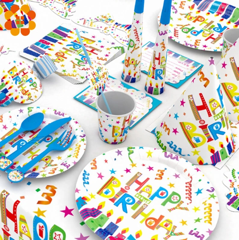 Creative Happy Birthday Series Disposable Tableware Paper Crafts DIY Birthday Party Decorations Kids Adult Supplies Table Decor Creative Happy Birthday Series Disposable Tableware Paper Crafts DIY Birthday Party Decorations Kids Adult Supplies Table Decor