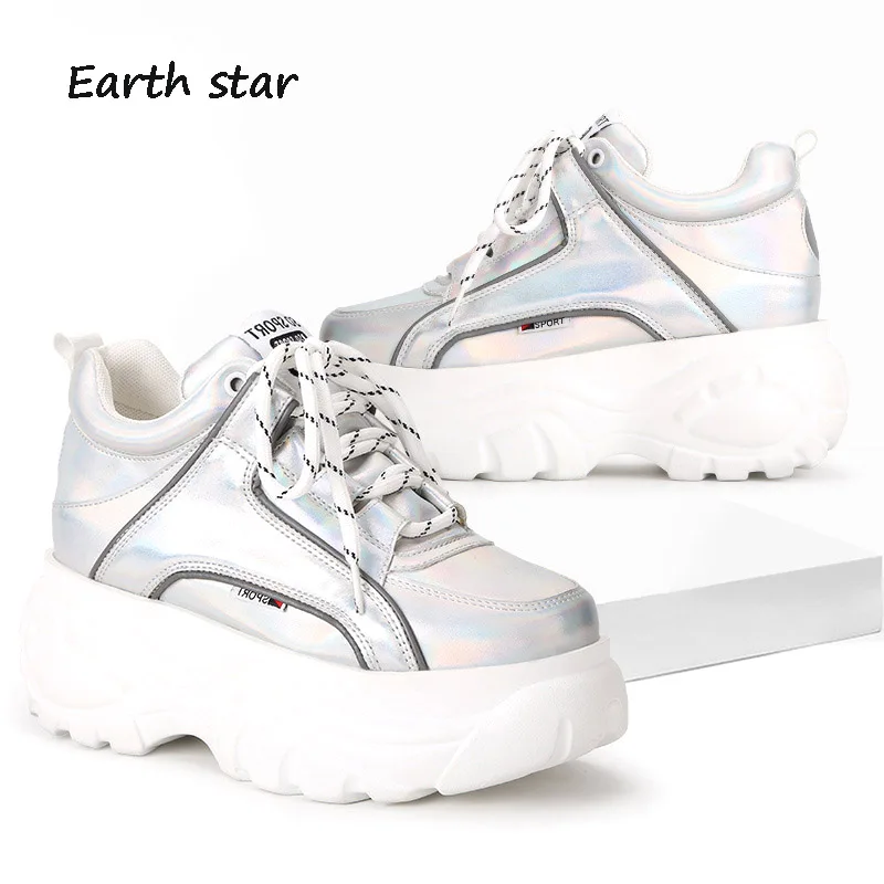 

Casual White Shoes Women Fashion Brand Platform Sneakers zapatillas mujer Spring New chaussures femme Increased Shoes Cross-tied