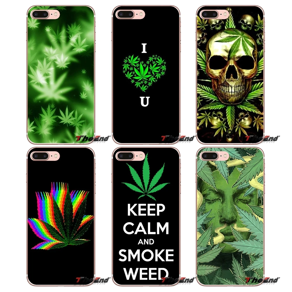 

For Huawei G7 G8 P7 P8 P9 Lite Honor 4C 5X 5C 6X Mate 7 8 9 Y3 Y5 Y6 II 2 Pro 2017 leaf drugs leaves weeds Mobile Phone Bag Case