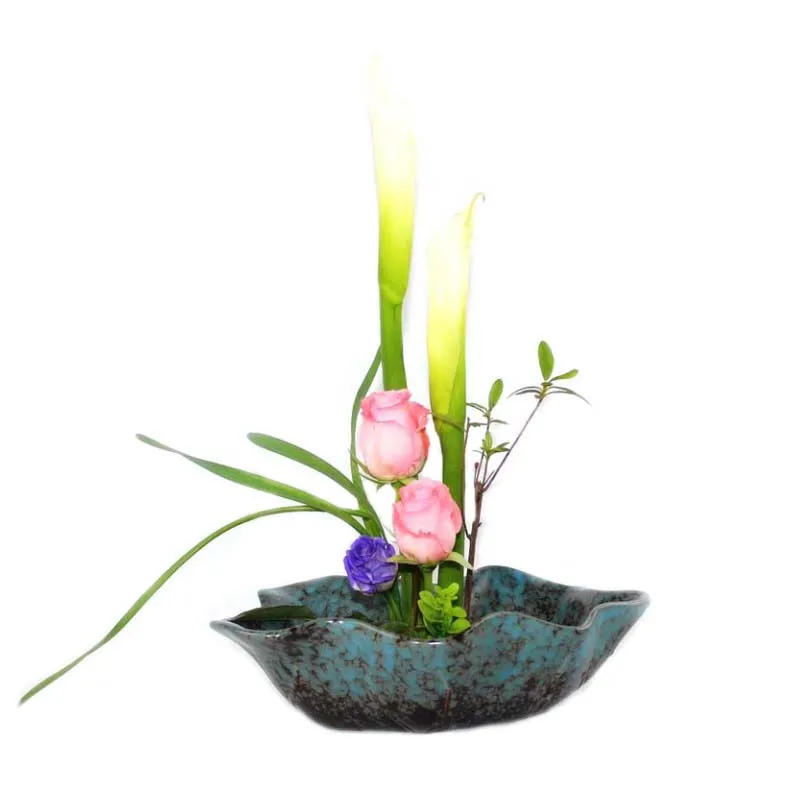 Ikebana цветочный горшок в виде листьев лотоса для бассейна Гидропонные плантаторы