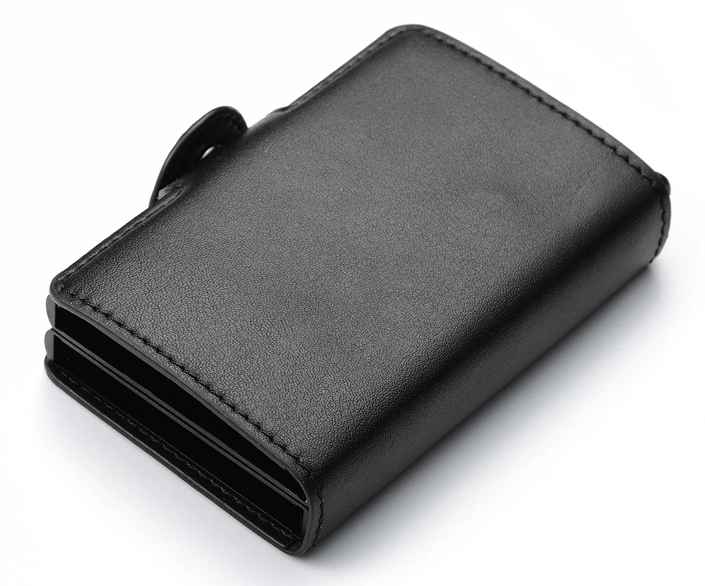 BISI GORO металлический кредитный держатель для карт кошелек высокое качество RFID Автоматический чехол для ID карты двойной алюминиевый кошелек Прямая поставка