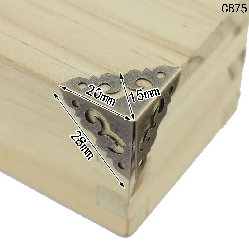

20*20MM Iron Antique Luggage Wooden Case Corner Furniture Wood Jewelry Gift Box Corners Brackets Decorative Bronze