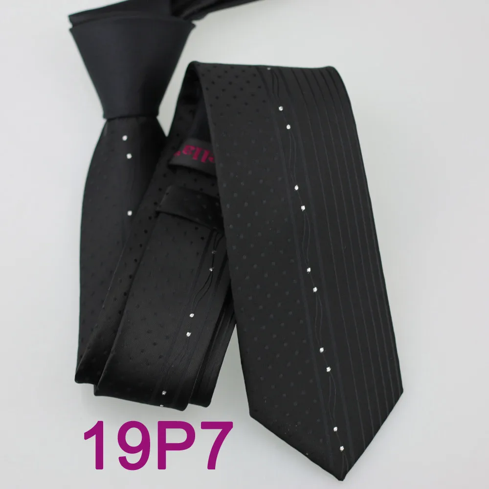 YIBEI coahella галстуки черный узел контраст черные полосы блестящие серебряные точки узкий галстук дизайн тонкий шейный галстук мужские галстуки 6 см